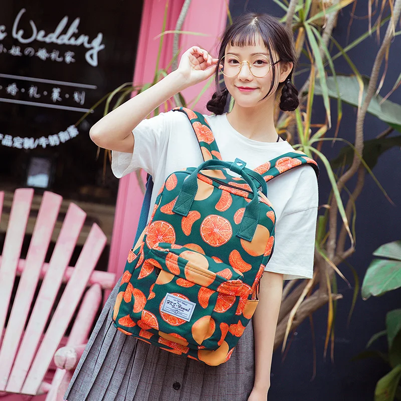  Fashion Women Backpack for School Teenagers Girls Stylish School Bag Ladies Canvas Fabric Backpack  - 32963013162