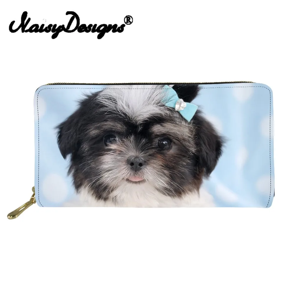 Noisydesigns Shih Tzu/кошельки для монет с принтом собаки женские Кошельки и портмоне