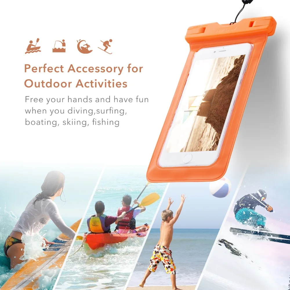 3PCS Mpow IPX8 Waterproof Swimming Bags Phone Universal Smartphone Pouch 14