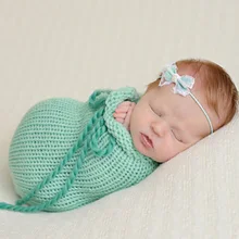0-3 м детские фото реквизит для новорожденных крючком обертывание спальный мешок новорожденных одеяло аксессуары для детской фотосъемки новорожденных девочек и мальчиков fotografia Новинка