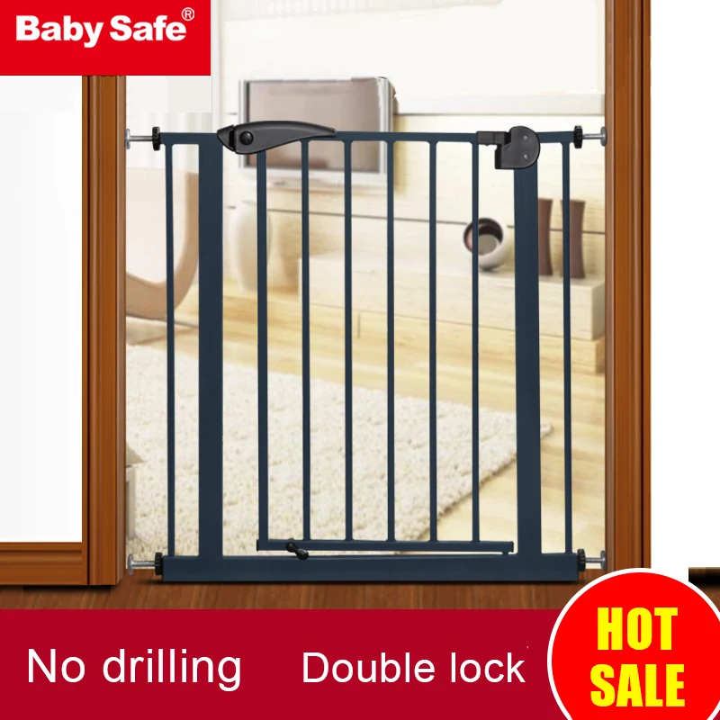 

Children and Pet Dog Safety Door Fence with 77 cm height End Solid Wood