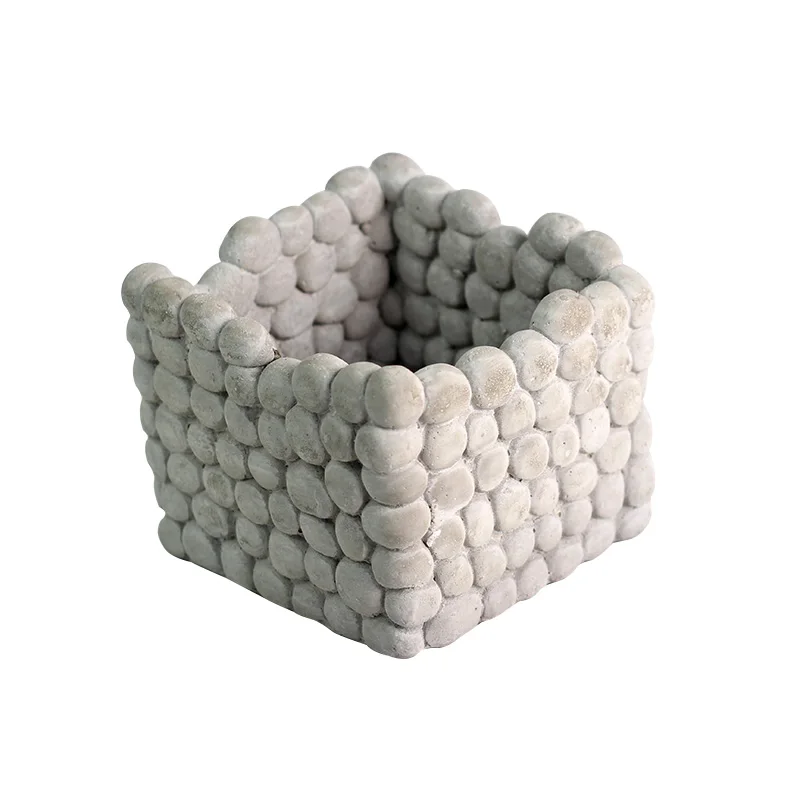 

Silicone Concrete Mold Cobblestone Flowerpot Mould Home Decoration Tool Cement Planter Molds