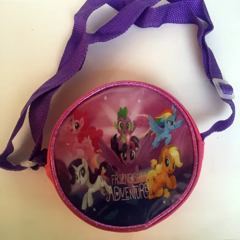 1 шт., круговая сумка на плечо с изображением пони, милые школьные ранцы для мальчиков и девочек, сумка для детского сада, детские сумки, вечерние сумки