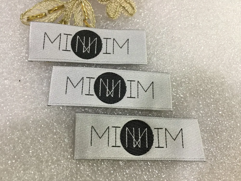 Custom Brand Logo Sewing Garment Labels Clothing Tags Woven Label For Clothes