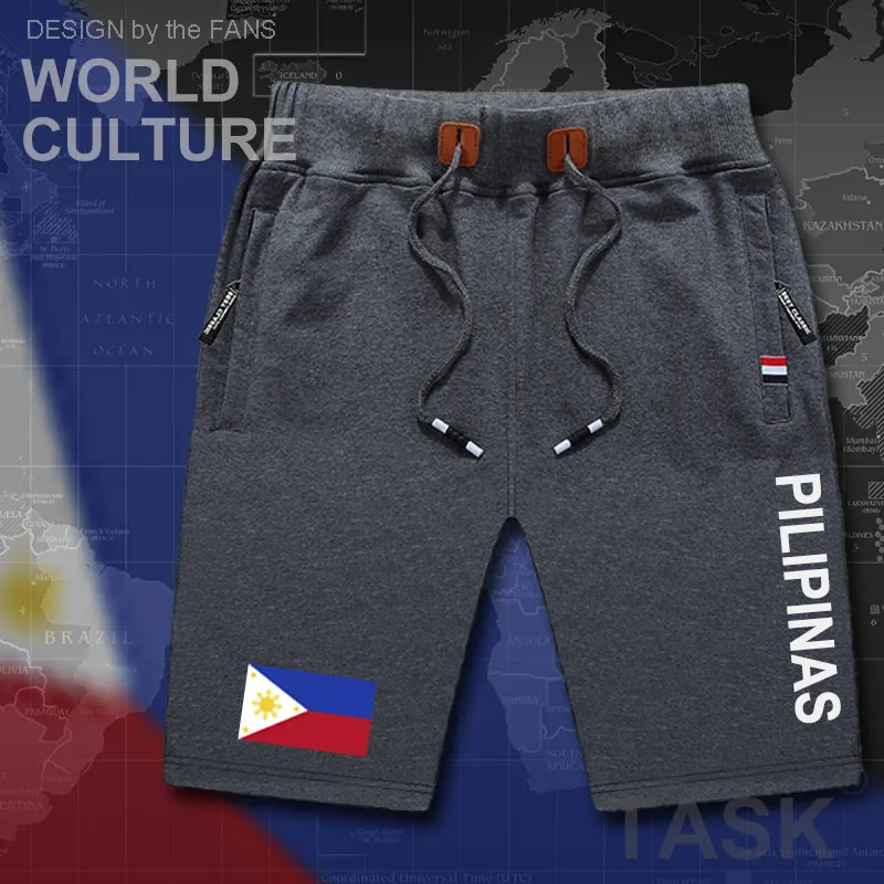 Филиппины Pilipinas мужские пляжные шорты новые мужские бордшорты Флаг Тренировки молния карман пот Бодибилдинг хлопок PH