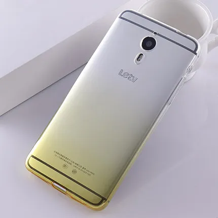 Letv Le 1 Pro Чехол X800 Прозрачный Тонкий силиконовый чехол 5," Ультратонкий чехол на заднюю панель с эффектом градиента - Цвет: Gold