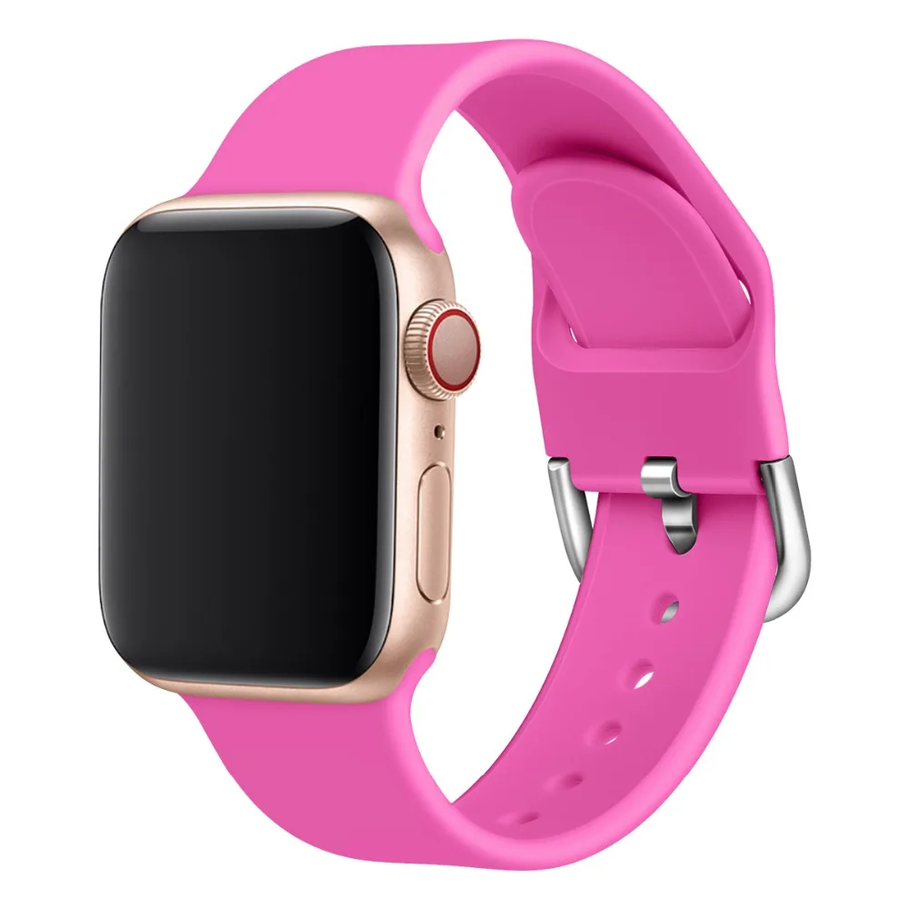 Спортивный силиконовый ремешок для apple watch 5 4 band 44 мм iwatch band 42 мм correa 38 мм pulseira apple watch 5 4 3 2 Браслет ремешок для часов