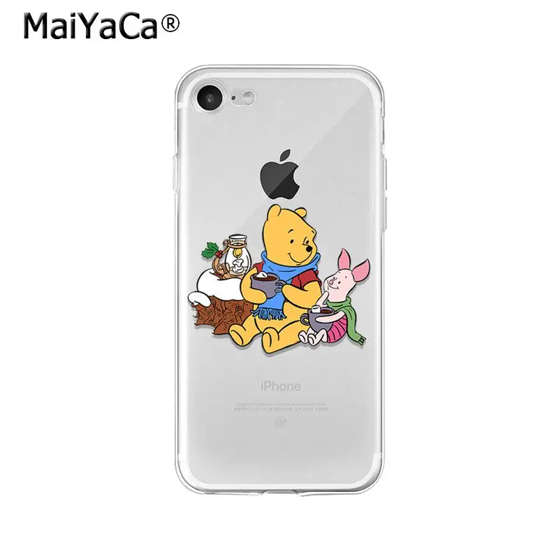 MaiYaCa Винни Пух тигровый поросенок Eeyore мягкий чехол для телефона из ТПУ для iPhone 8 7 6 6S Plus 5 5S SE XR X XS MAX Coque Shell