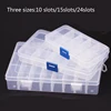 1PC New 15 Slots Cells Portable Jewelry Tool Box Container Ring Electronic Parts Screw Beads Component Storage Box ► Photo 1/6