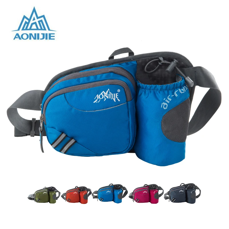 

AONIJIE Men Women Hydration Belt Multi-functional Outdoor Pockets Waist Pack Male Female Fanny Pack Bum Bag Hip Running Bags