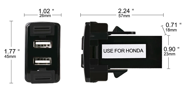 Urbanroad 1 шт. 12 В двойной USB порт розетка адаптер 5 в 2.1A автомобильное зарядное устройство мощность для Mitsubishi Suzuki Honda Mazda стайлинга автомобилей