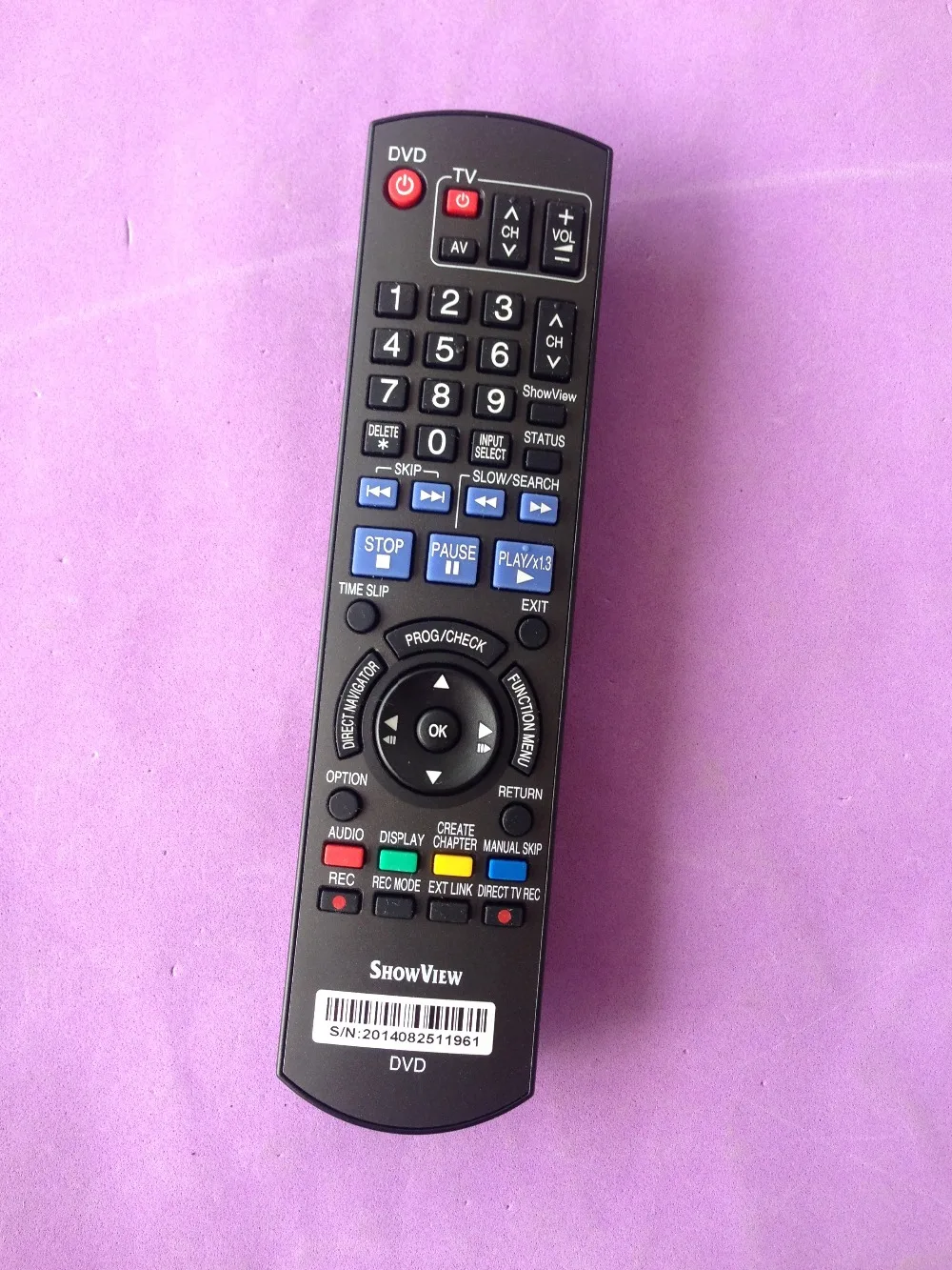 Новый для Panasonic N2QAYB000236 DVD ShowView дистанционного управления DMR EX85 / EX87 EX8|new bright remote