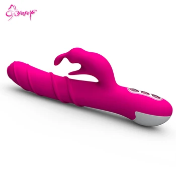 Silicone Rabbit Vibrator 360 Degree Rotation G Spot Vibrator Thrusting Vibrating dildo Clitoris Vibrator Adult Sex toy for Wome 2