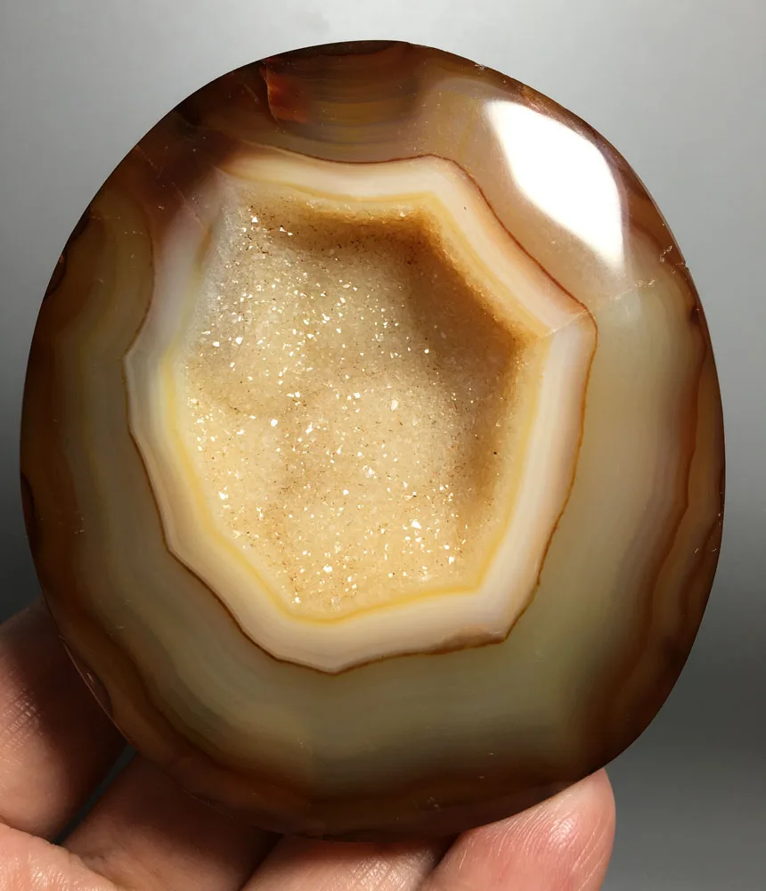 

274g Agate Geode ! High quality NATURAL CARNELIAN CRYSTAL QUARTZ Healing Agate geode crystal stone