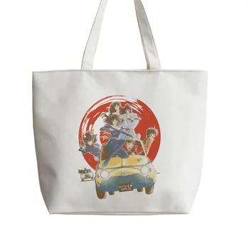

Lupin III Rupan Sansei Japanese Anime Canvas Tote bags Cartoon Shopping bag Reusable Shopper Grocery Bag GA846