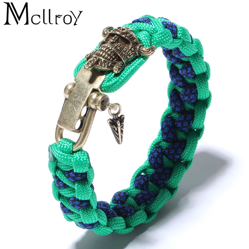 

Mcllroy cuff bracelets men umbrella rope ancient silver accessories diy handmade trendy bracelets & bangles mens jewellery boho