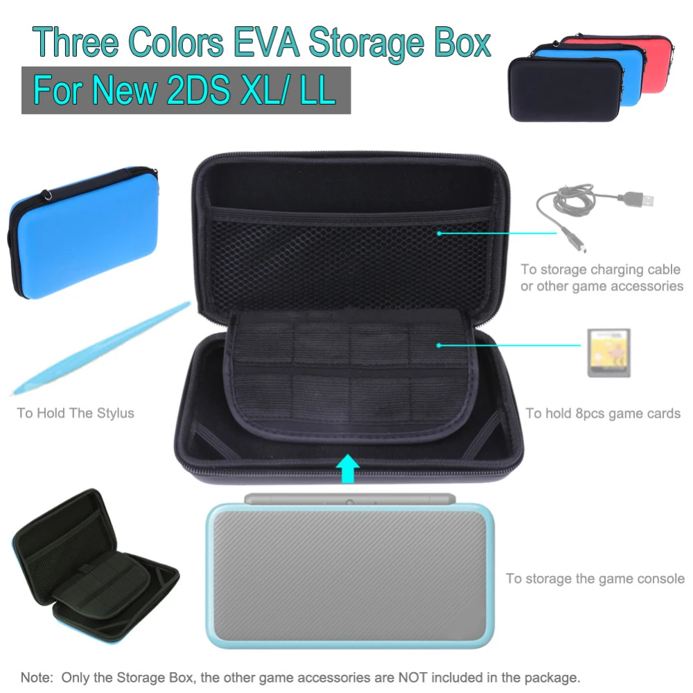 Новый чехол Jeebel Nintend 2DS XL для нового жесткий защитный хранения EVA держатель