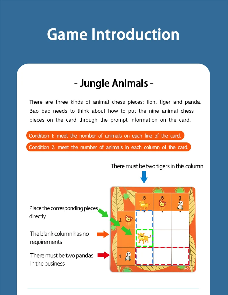 Джунгли животных логическая игра развивающие игрушки головоломка игры Танграм головоломка развиваем навыки мышления игрушки настольная игра для детей