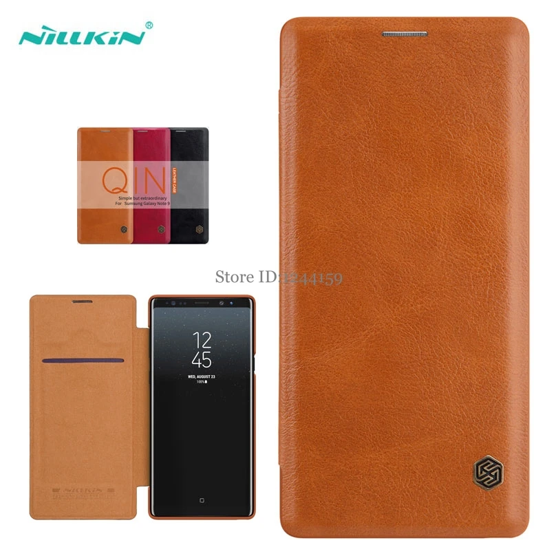 Tanie Etui do Samsung Galaxy Note 9 nillkin qin Series etui z klapką do Samsung Note 9 Note9 Book otwierane etui ze skóry pu