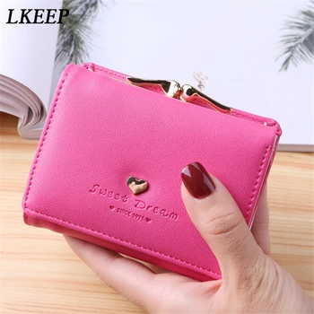 

PU Leather Small Wallet Women Fashion Zipper Coin Purse Card Holder Cartera Mujer Female Clutch Handbag Money Bag