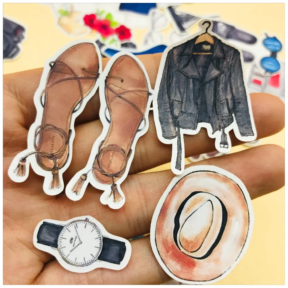 

45PCS DIY stickers clothing daily wear series scrapbook album journal project production happy planner crafts decorative sticker