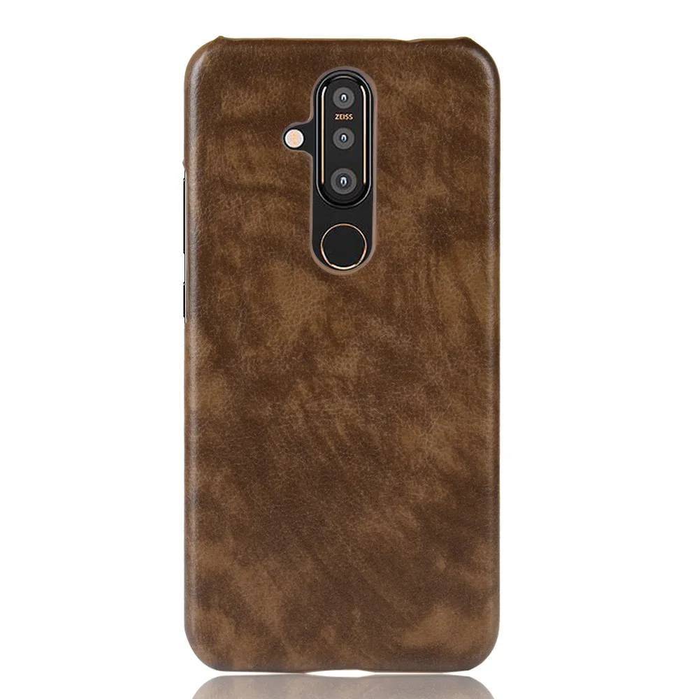 

For Nokia X71 Case Luxury Vintage Ultra-thin PU Leather Hard PC Protective Back Cover For Nokia X 71 X71 Phone Case (N0417)
