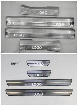 

Stainless Steel Inside +outside Door Sill Scuff Plate Welcome Pedal Car Styling Accessories For Renault Kadjar 2015 2016 2017