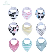 Egmaoaby/Новое поступление, 1 шт./лот, нагрудники для новорожденных, тканевые, хлопковые банданы, нагрудники, регулируемые детские нагрудники, бандана
