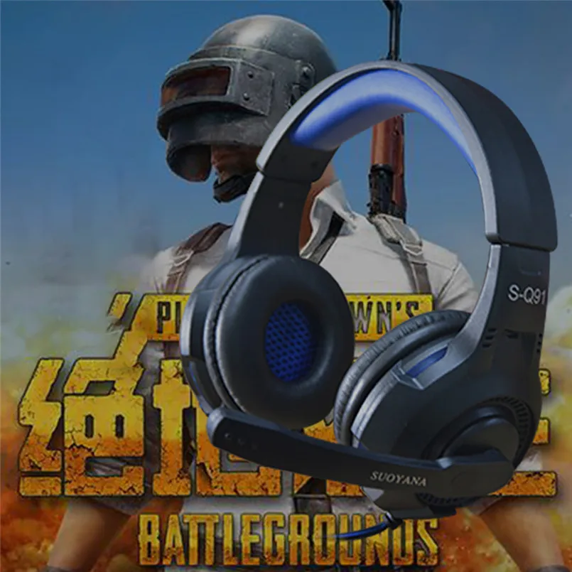 Surround Stereo Gaming Headset Headband Headphone 3.5mm with Mic for PC Fashionable Headphone Soft Cushion Head-Pad 40AP903