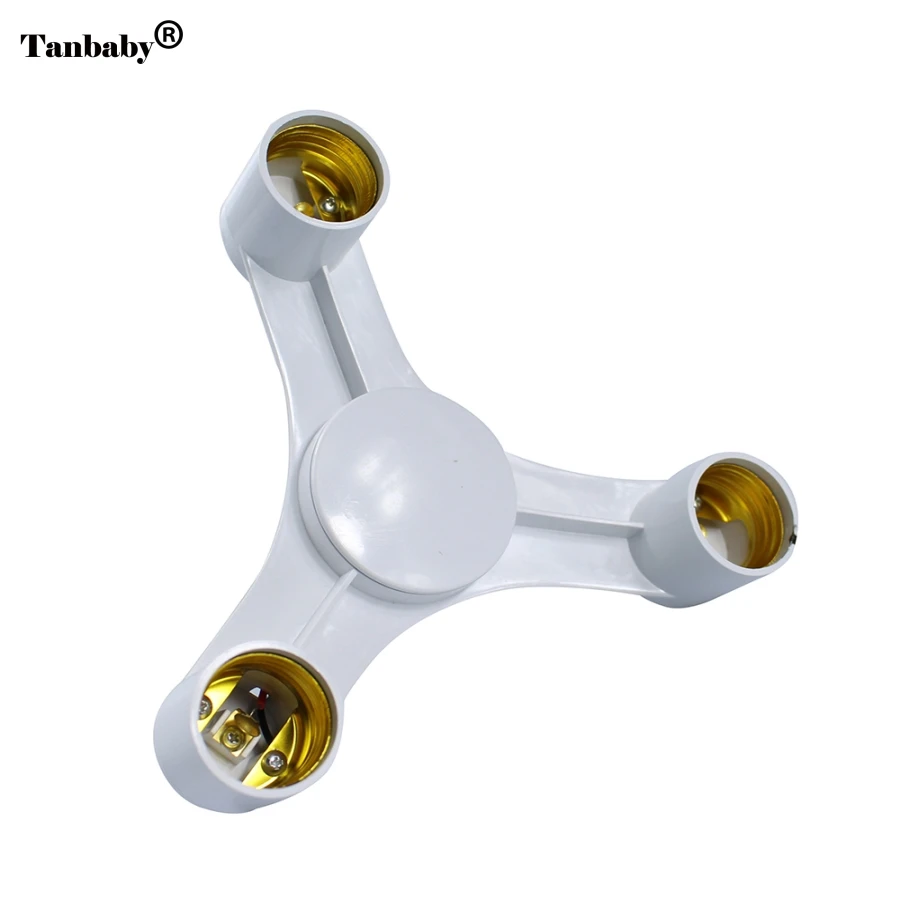 5 шт./лот белый Цвет 3 в 1 E27 для E27 лампы Розетка сплиттер адаптер держатель для фото студии