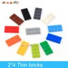 60 pièces bricolage blocs de construction mince Figure briques 2x4Dots éducatif taille créative Compatible avec lego jouets en plastique pour les enfants ► Photo 1/6