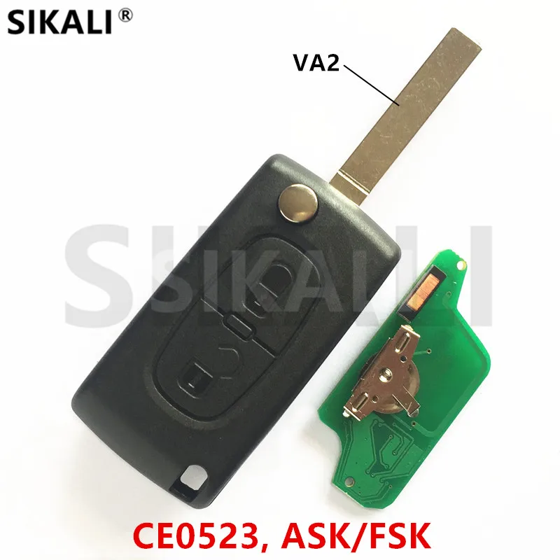 SIKALI дистанционного ключа для PEUGEOT Expert партнер 207 307 308 407 807 CC SW(CE0523, ASK/FSK, VA2