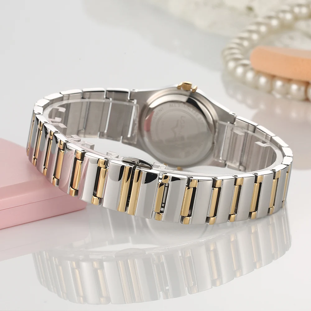 Женские часы Reloj Mujer Часы из нержавеющей стали японские кварцевые женские наручные часы со стразами часы с жемчугом Montres Femme