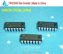 50 pçs/lote SN74HC04N 74HC04N 74HC04 DIP-14 Hex Inverter Made In China