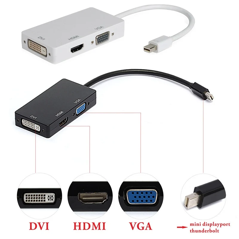 Hdmi Dvi Vga Display Port Cable Adapter 