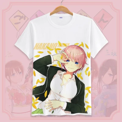 Anime Go toubun no Hanayome Nakano Nino Full Print T-shirt Hauts Cosplay #Z32S Anime Go toubun no Hanayome Nakano Nino Full Print T-shirt Hauts Cosplay #Z32S