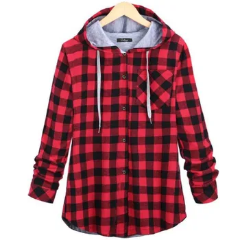 

New Men's Scotland grid Pure Cotton Long Sleeve Young Men's Shirts Cap and Leisure Couple Jacket in Spring and Autumn 2019