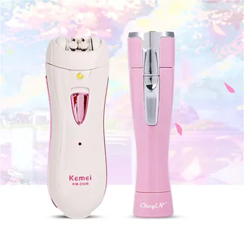 

Rechargeable Lady Epilator No Pain Women Electric Hair Shaver Female Armpit Leg Bikini Depilator Professional Hair Removal Set