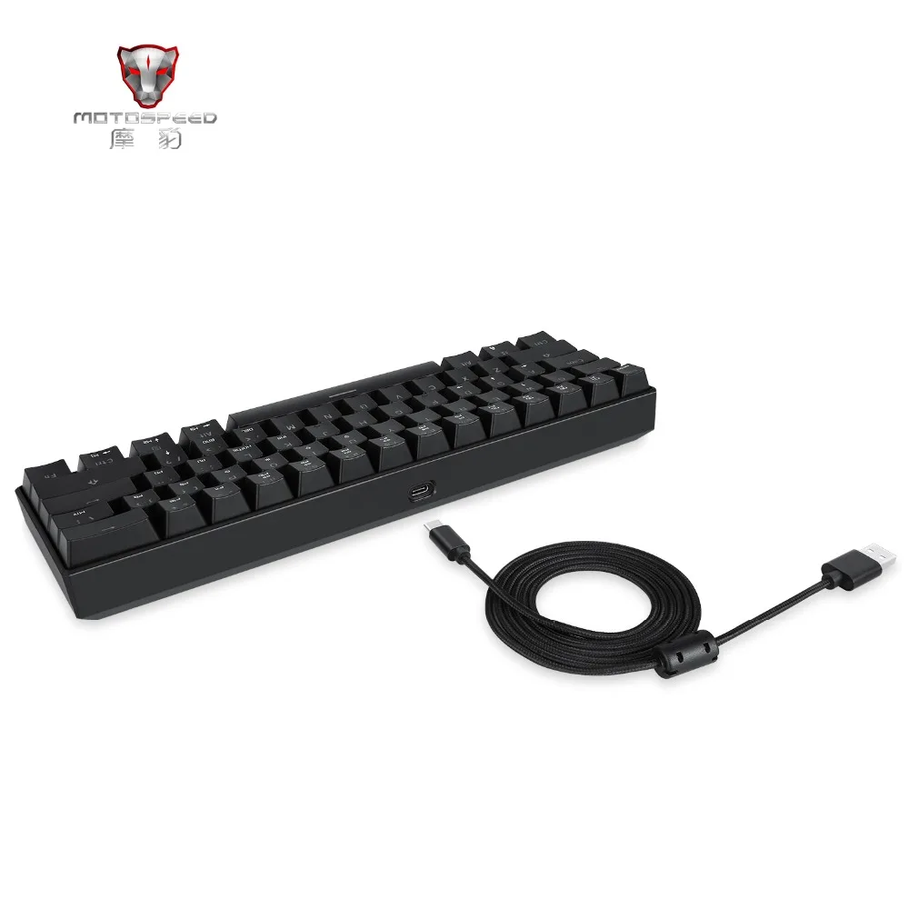 MOTOSPEED CK61 Portable Mechanical Keyboard 61 Keys RGB Backlit Custom Lighting With BOX Axis Machi