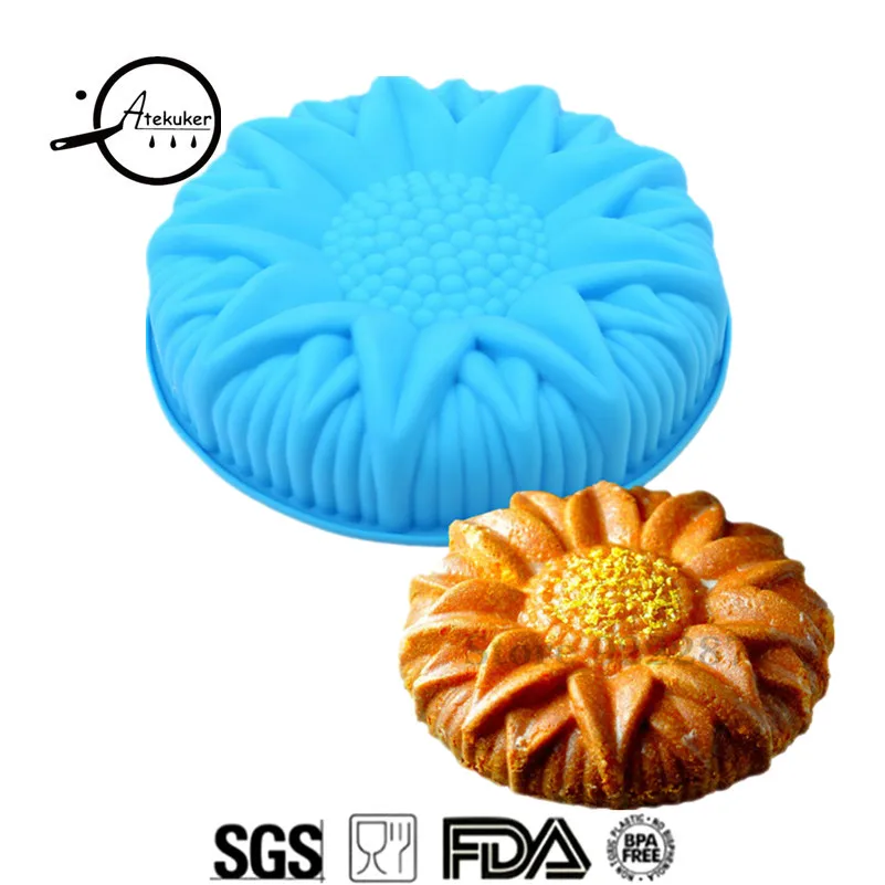 

Atekuker Flower Silicone Cake Mold For Baking Pastry Tools Bakeware Mould Cake Tray