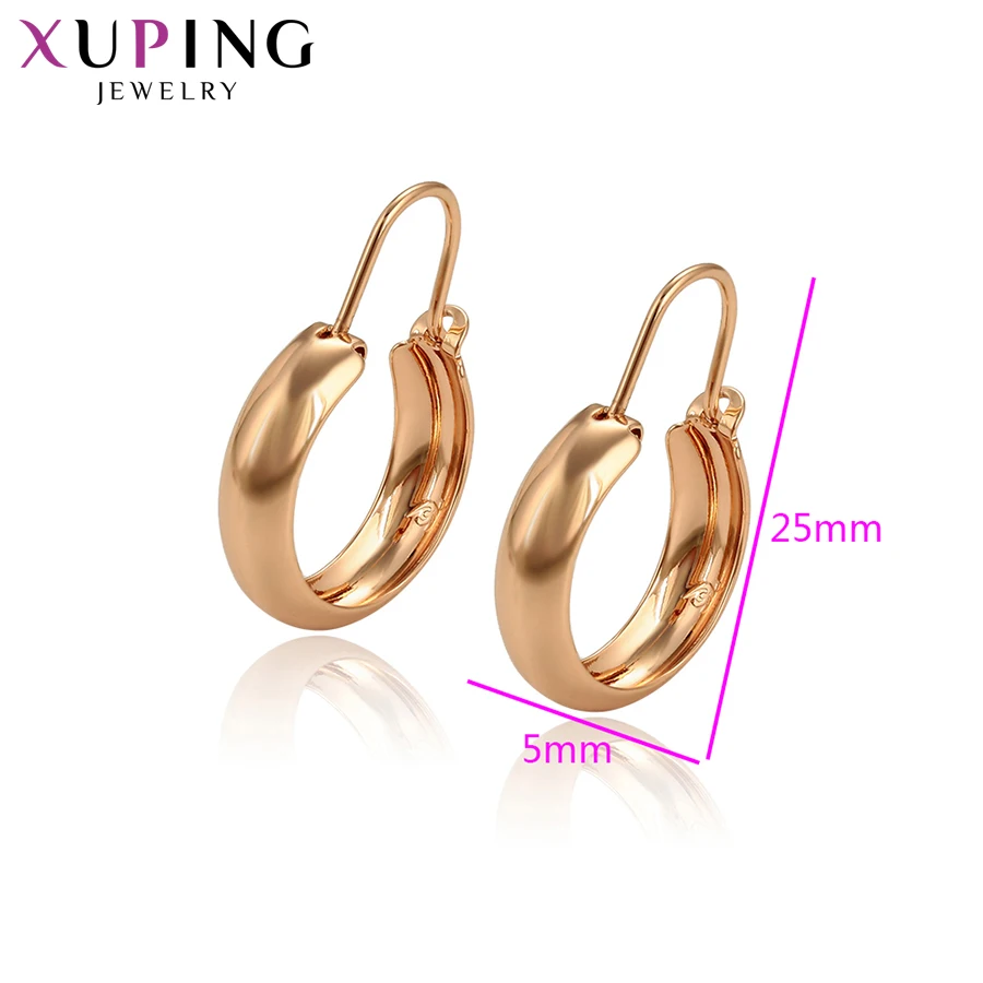 Xuping серьги для женщин Европейский стиль розовое золото цвет покрытием ювелирные изделия круглый дизайн рождественские подарки S101.6-97492