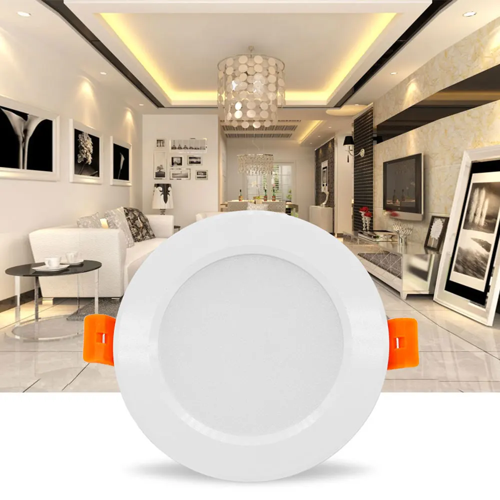 [DBF]New White LED Recessed Downlight Not Dimmable 5W 7W 10W 12W LED Ceiling Spot Lamp with AC110V 220V LED Driver Home Decor