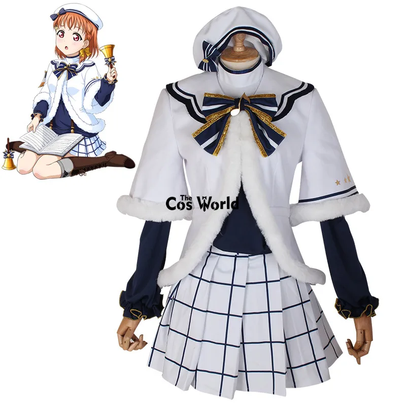 Love Live Sunshine Aqours Takami Chika рождественское платье для хора Униформа наряд аниме