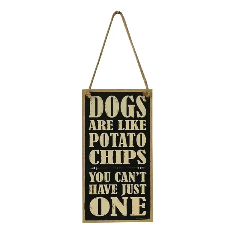 Подвесные флаги деревянный знак двери декоративные собаки как картофельные чипсы табличка подвесная вывеска