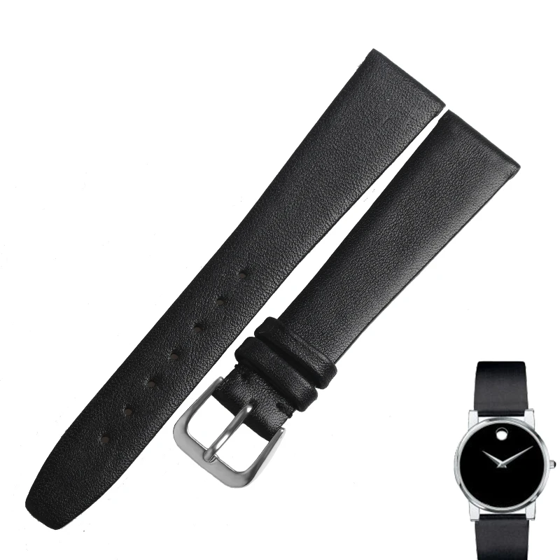 

WENTULA watchbands for Movado 0604230/0604231 calf-leather band cow leather Genuine Leather leather strap watch band
