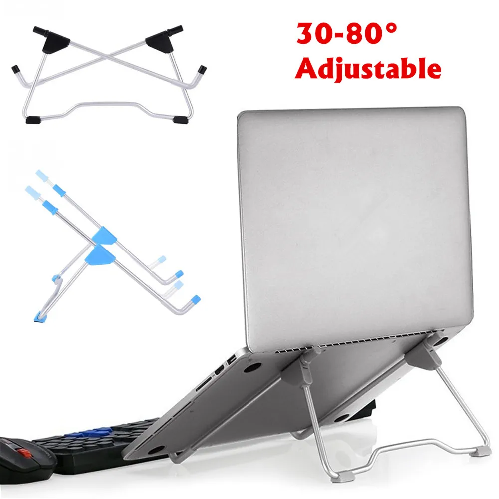 

Portable laptop stand foldable viewing angle / height adjustable quality aluminum bracket support 10-17 inch laptop