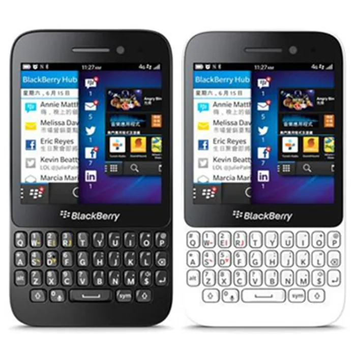 Разблокирована оригинальный Q5 Blackberry OS смартфон QWERTY клавиатура 2G RAM + 8G ROM 5.0MP Отремонтированная камера мобильный телефон от прямого