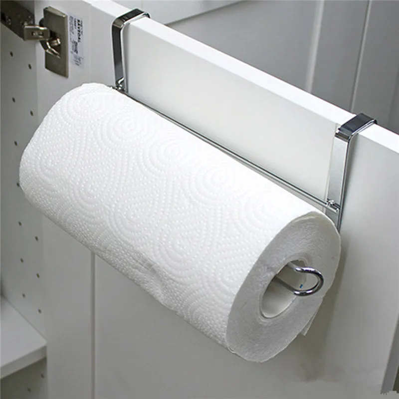 الفولاذ المقاوم للصدأ ورقة منشفة رف للمطبخ المرحاض الحمام تخزين تخزين رفوف شنقا حامل المناشف الورقية موقف غير للطي