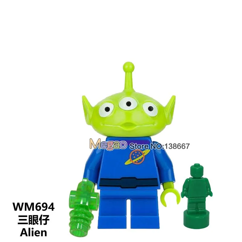 

WM694 Toy Story 4 Alien Buzz Lightyear Jessie Woody Bo Peep Ducky Forky Caboom Building Blocks Models Cartoon Movie Gift