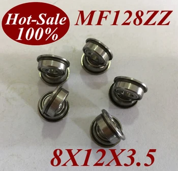 

10Pcs MF128ZZ MF128Z MF128-ZZ 8X12X3.5 mm Miniature high speed deep groove Ball Bearings Flange Roller flanged bearing